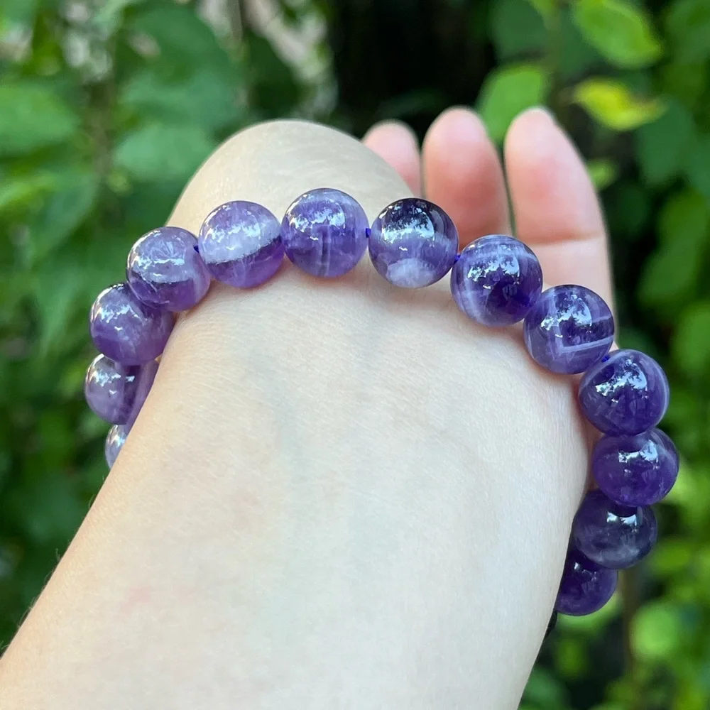 10.5mm‎ stretchable dream amethyst bracelet